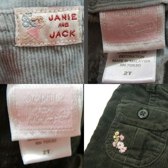 Janie and Jack Lot of Two Girls Corduroy Pants - Picture 6 of 6